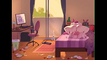 Chica Futanari Se Masturba Todo El D&iacute_a En Su Cuarto