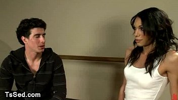 Brunette Tranny Sucks Dick And Gives Footjob In Gym Brunette Tranny Sucks Dick And Gives Footjob In Gym
