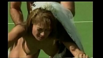 Asian Bride On A Tennis Court Asian Bride On A Tennis Court
