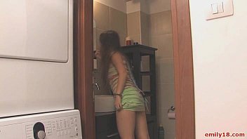 Teen Goes Topless In Closet Teen Goes Topless In Closet