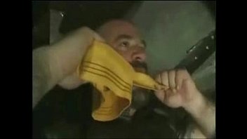 Bear In Harness Fucks Self W Big Dildo