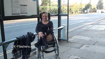Paraprincess Outdoor Exhibitionism And Flashing Wheelchair Bound Babe Showing