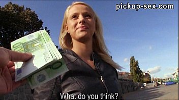 Pretty Amateur Blonde Eurobabe Monika Banged For Money