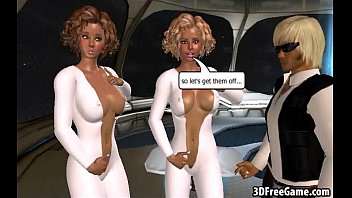 These Two Sexy 3D Big Tit Blonde Babes Are Sharing A Cock