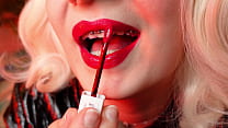 ASMR Beautiful Close Up Video LIPSTICK FETISH