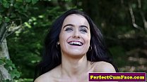 Outdoors Teen Beauty Cocksucks Till Facial