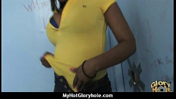 Natural Cute Black Teen Tries Out Gloryhole 25