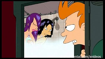 Futurama Hentai – Shower Threesome Futurama Hentai – Shower Threesome