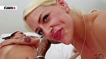 Harleen Van Hynten & Adrienne Kiss: Lesbo Lickfest In Front Of A Live Sex Cam! Cam4.com