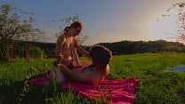 Romantic Love Making On A Hot Summer Day REAL COUPLE IN NATURE