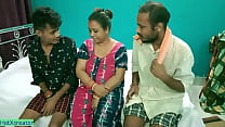 Hot Milf Aunty Shared! Hindi Latest Threesome Sex