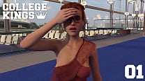College Kings 2 #01 Ape Route Getting Off The Plane With Busty Red Head With Glasses
